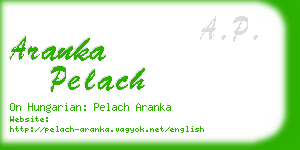aranka pelach business card